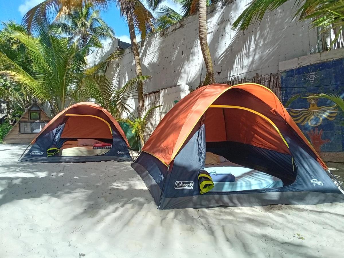 Chavez Eco Beach Camping And Cabanas Тулум Экстерьер фото